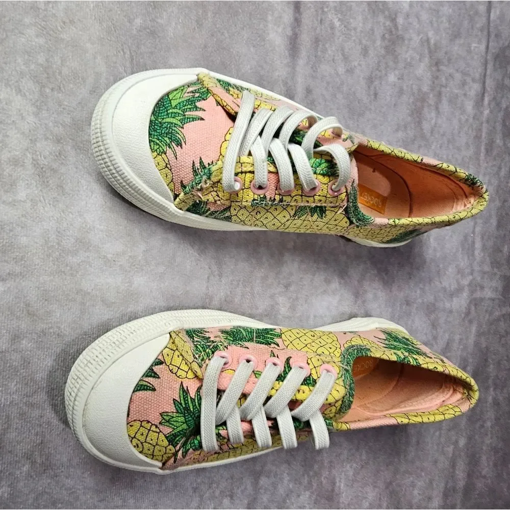 Junior's ROCKET DOG Pineapples Canvas Sneakers Shoes Size 1‎